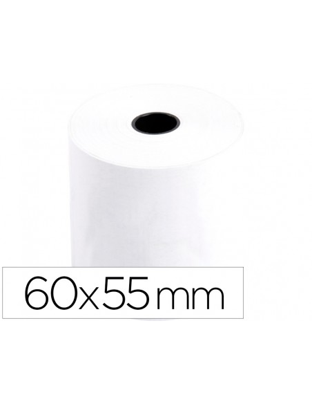 Rollo sumadora q-connect termico 60 mm ancho x 55 mm diametro sin bisfenol a