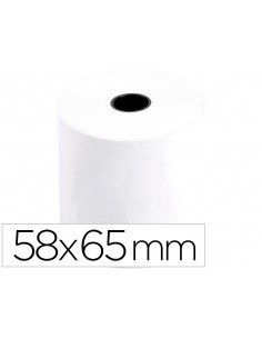 Rollo sumadora q-connect electro 58 mm ancho x 65 mm diametro sin bisfenol a