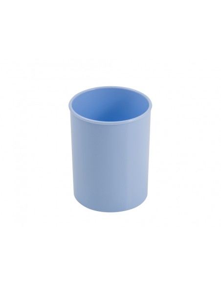 Cubilete portalapices faibo azul pastel opaco plastico diametro 78 mm alto 100 mm
