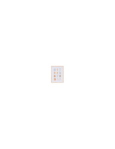 Pizarra blanca bi-office magnetica acero lacado blanco marco de madera con numeros para niños 600x450 mm