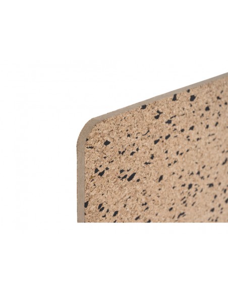 Tablero corcho sin marco bi-office eco doble cara con goma eva negra 600x400 mm