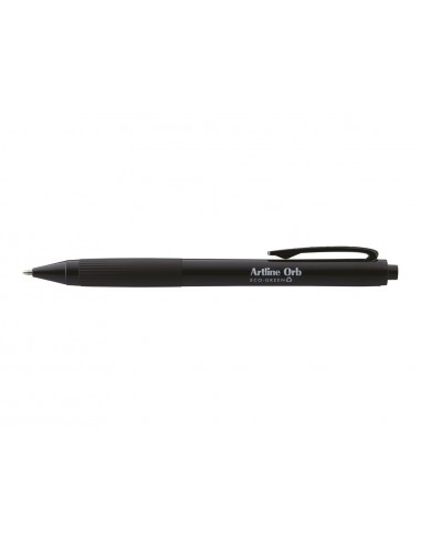 Boligrafo artline orb eco green retractil 1 mm negro