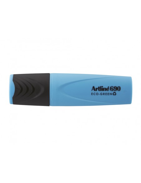 Rotulador artline fluorescente ek-690 eco green punta biselada 1-4 mm azul