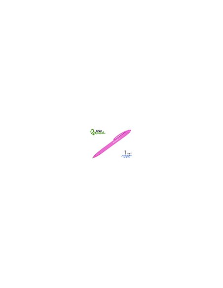 Boligrafo liderpapel punta 1 mm retractil con clip acabado soft touch tinta azul cuerpo rosa Boligrafo liderpapel punta 1 mm retractil con clip acabado soft touch tinta azul cuerpo rosa