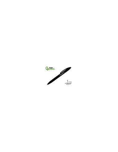 Boligrafo liderpapel punta 1 mm retractil con clip acabado soft touch tinta negra cuerponegro