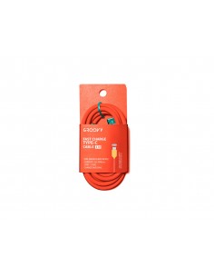 Cable groovy usb 2.0 tipo c a tipo c longitud 1 mt silicona color naranja