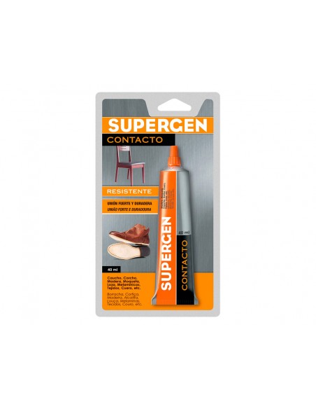 Pegamento supergen contacto 40 ml unidad