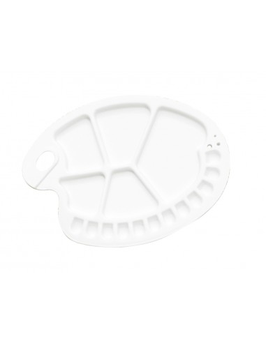 Paleta plastico liderpapel ovalada 17 huecos diestros 30x35 cm