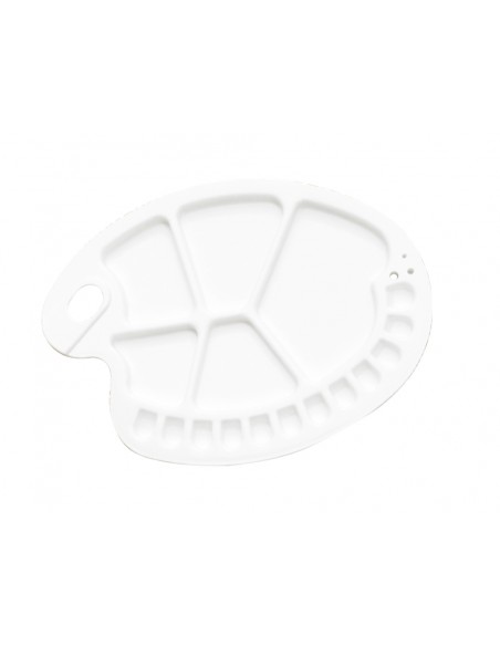 Paleta plastico liderpapel ovalada 17 huecos diestros 30x35 cm Paleta plastico liderpapel ovalada 17 huecos diestros 30x35 cm