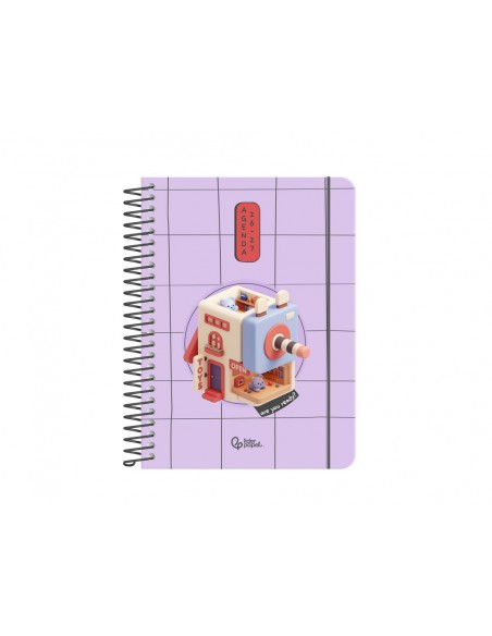 Agenda escolar liderpapel 26-27 espiral oriental diseños surtidos bilingüe 80 g papel fsc expositor 8 unidades