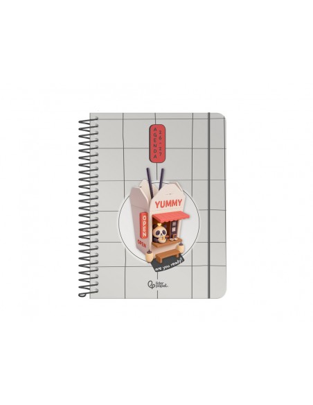 Agenda escolar liderpapel 26-27 espiral oriental diseños surtidos bilingüe 80 g papel fsc expositor 8 unidades