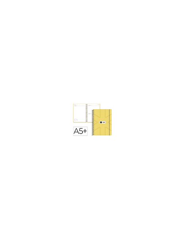 Agenda escolar antartik 26-27 espiral pack and go dia paginaa5+ bilingüe 80g papel fsc amarillo