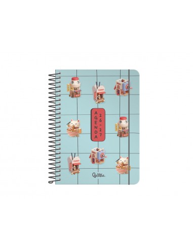 Agenda escolar liderpapel 26-27 espiral orietal dia pagina a6+ bilingue 80g papel fsc mix