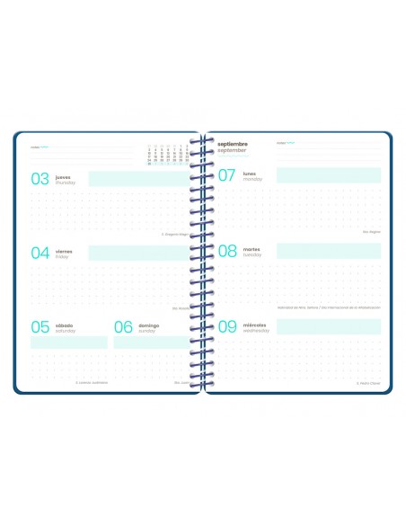 Agenda escolar liderpapel 26-27 espiral military diseñossurtidos bilingüe 80g papel fsc expositor 12 unidades