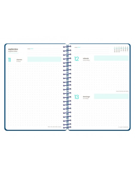 Agenda escolar liderpapel 26-27 espiral military diseñossurtidos bilingüe 80g papel fsc expositor 12 unidades