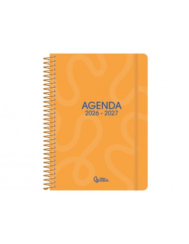 Agenda escolar liderpapel 26-27 espiral classic 2 dias pagina a5 bilingue 70g papel fsc color4