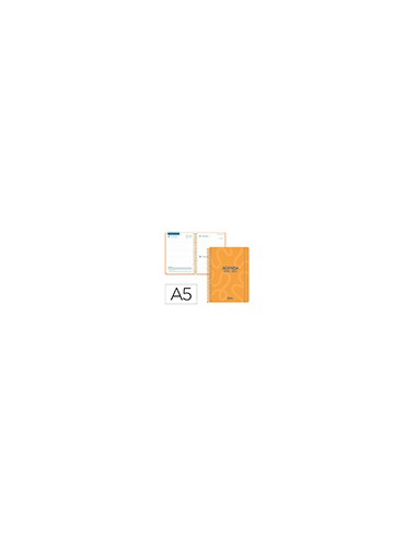 Agenda escolar liderpapel 26-27 espiral classic dia pagina a5 bilingue 70g papel fsc color4
