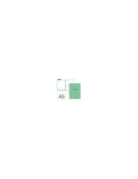 Agenda escolar liderpapel 26-27 espiral classic dia pagina a5 bilingue 70g papel fsc verde