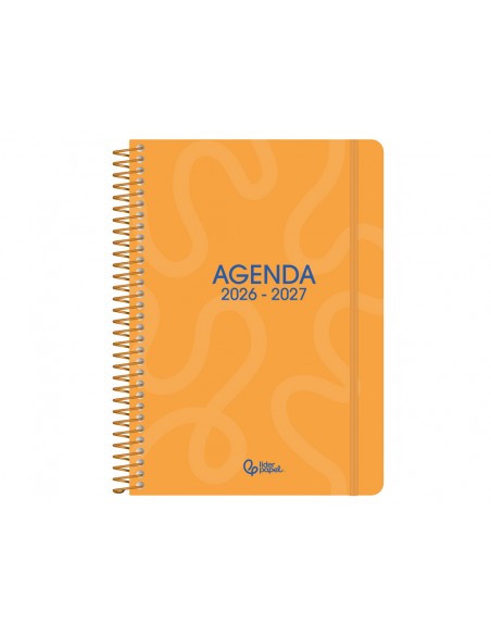 Agenda escolar liderpapel 26-27 espiral classic semana vista a5 bilingue 70g papel fsc color4