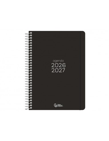 Agenda escolar liderpapel 26-27 espiral basic diseños surtidos bilingüe 70g papel fsc expositor 16 unidades