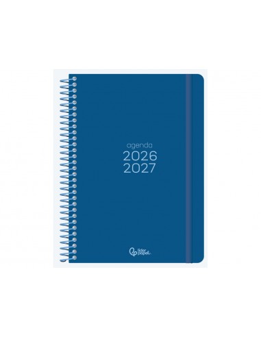 Agenda escolar liderpapel 26-27 espiral basic diseños surtidos bilingüe 70g papel fsc expositor 16 unidades