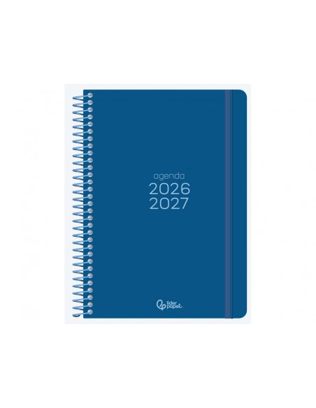 Agenda escolar liderpapel 26-27 espiral basic diseños surtidos bilingüe 70g papel fsc expositor 16 unidades