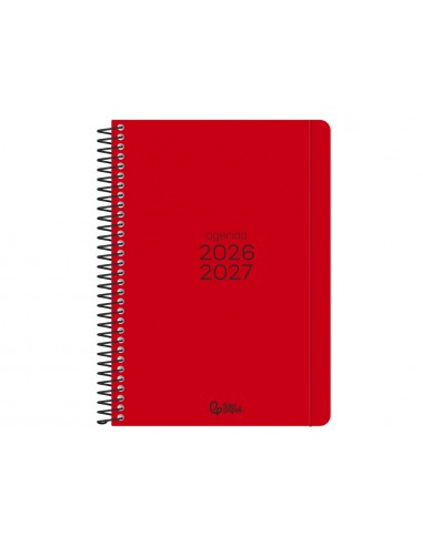 Agenda escolar liderpapel 26-27 espiral basic diseños surtidos bilingüe 70g papel fsc expositor 16 unidades