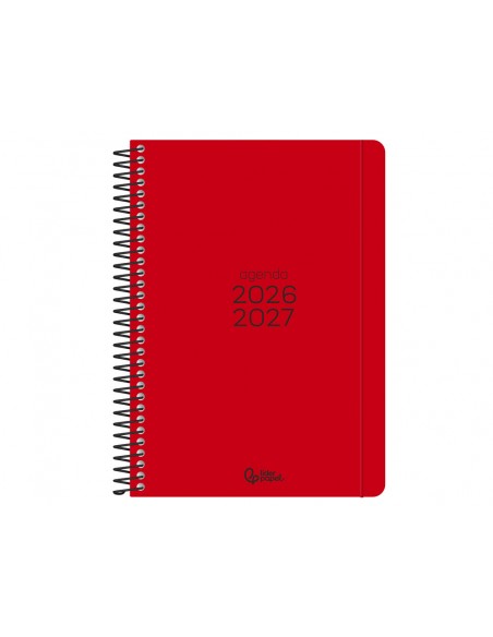 Agenda escolar liderpapel 26-27 espiral basic diseños surtidos bilingüe 70g papel fsc expositor 16 unidades