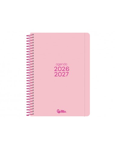 Agenda escolar liderpapel 26-27 espiral basic diseños surtidos bilingüe 70g papel fsc expositor 16 unidades