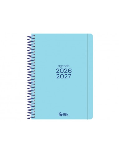 Agenda escolar liderpapel 26-27 espiral basic diseños surtidos bilingüe 70g papel fsc expositor 16 unidades