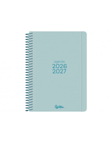 Agenda escolar liderpapel 26-27 espiral basic diseños surtidos bilingüe 70g papel fsc expositor 16 unidades