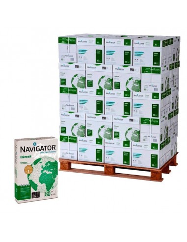 Palet Folios Navigator A4 80 gramos paquete 500...