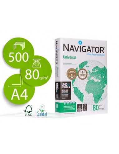 Palet Folios Navigator A4 80 gramos paquete 500...
