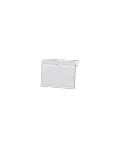 Soporte portaprecios q-connect para ganchos en t etiqueta 39x60mm transparente