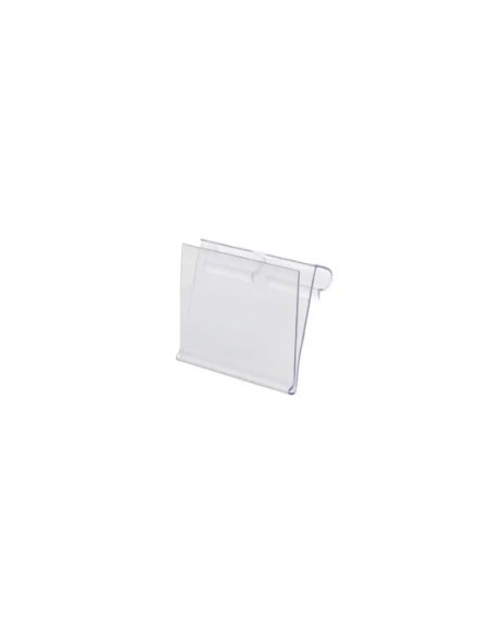 Soporte portaprecios q-connect para ganchos en t etiqueta 39x60mm transparente