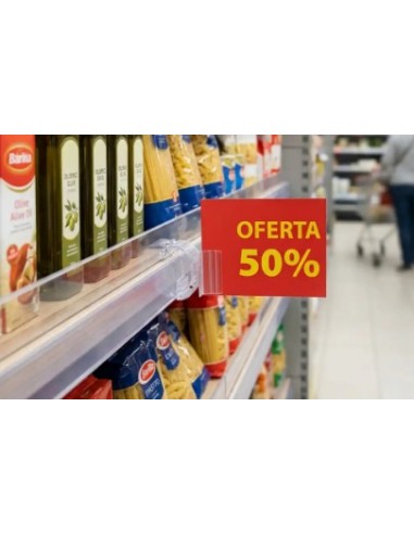 Soporte portaprecios q-connect curvo clip de...