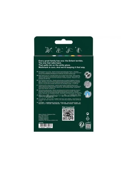 Rotulador faber castell acrílico doble punta caja de 6 unidades colores basicos surtidos