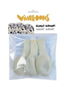 Globo 100% latex biodegradable vivalloons con cofetti...