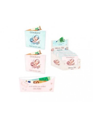 Billetero bebe plata
