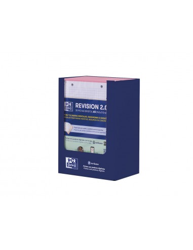 Ficha de revision oxford flashcards 2.0 148x210 mm 250 g cuadricula 5mm color rosa paquete de 30 unidades