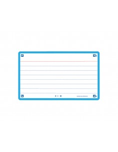 Ficha de revision oxford flashcards 2.0 75x125 mm 250 g rayado horizontal color turquesa paquete de 30