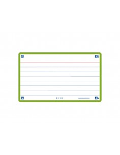 Ficha de revision oxford flashcards 2.0 75x125 mm 250 g rayado horizontal color verde menta paquete de 30