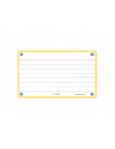 Ficha de revision oxford flashcards 2.0 75x125 mm 250 g rayado horizontal color amarillo paquete de 30