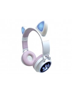 Auriculares plegables lexibook orejas de gato recargable con luz led ajuste de volumen bluetooth 5.3