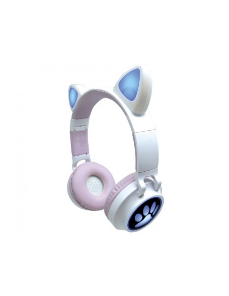 Auriculares plegables lexibook orejas de gato recargable con luz led ajuste de volumen bluetooth 5.3