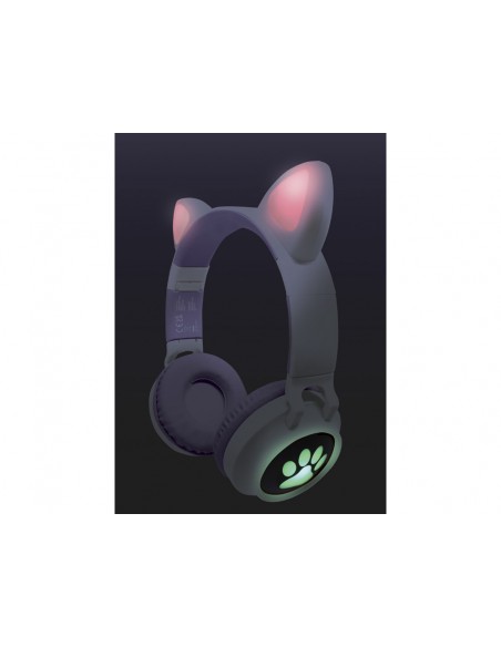 Auriculares plegables lexibook orejas de gato recargable con luz led ajuste de volumen bluetooth 5.3