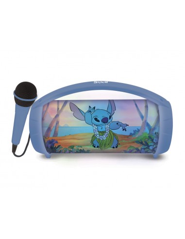Altavoz con luz lexibook stitch bluetooth 5.0 usb con microfono