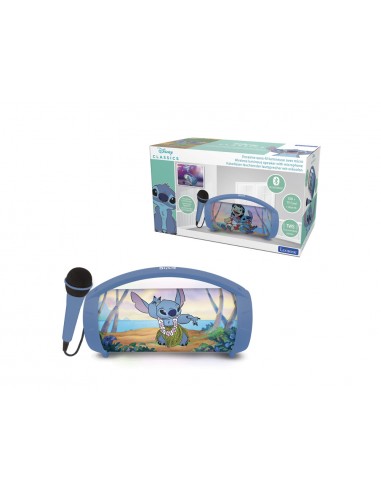 Altavoz con luz lexibook stitch bluetooth 5.0 usb con microfono