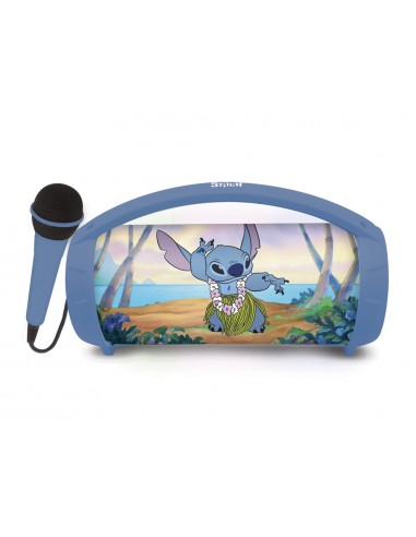 Altavoz con luz lexibook stitch bluetooth 5.0 usb con microfono