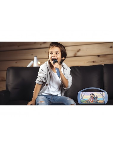 Altavoz con luz lexibook stitch bluetooth 5.0 usb con microfono